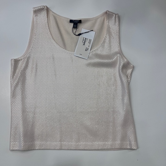 Never been worn evening ST.JOHN IVORY SPARKLES SEQUENCES TANK - Picture 3 of 12